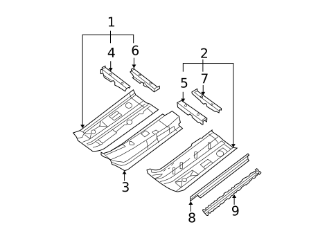 Floor & Rails for 2012 Nissan Sentra #0