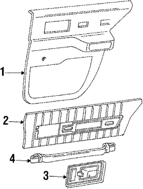 Rear Door Trim for 1988 Oldsmobile Cutlass Calais #0