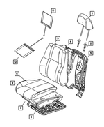 1JG881DVAA - Interior Trim: Front Headrest for Mopar Image