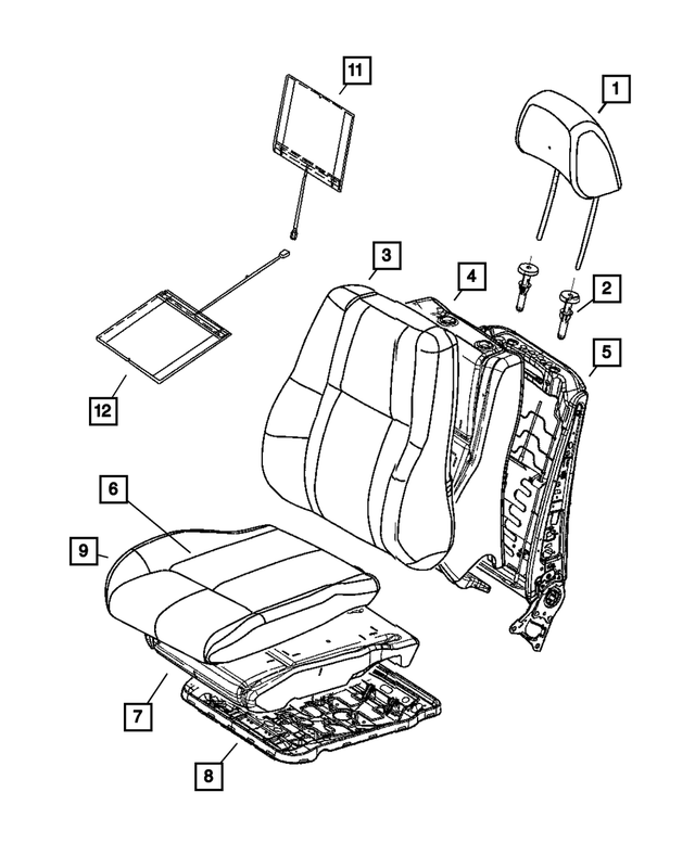 1DS941D1AA - Interior Trim: Headrest Sleeve for Mopar Image image