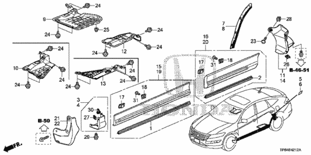 Garnish (2) for 2013 Honda Crosstour #0