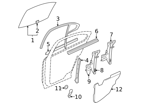 Rear Door for 2003 Oldsmobile Alero #1