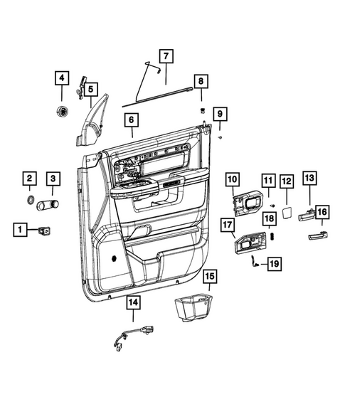 Door Trim Panels - Front and Rear for 2020 Ram 2500 #0