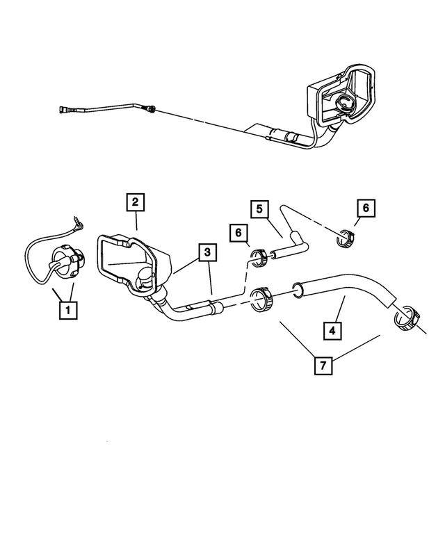 52110305AB - Fuel: Fuel Filler Hose for Mopar Image image