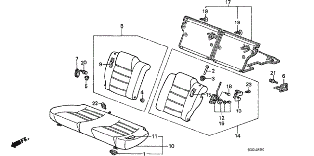 Rear Seat (3D) 3DR for 1986 Honda Accord #0