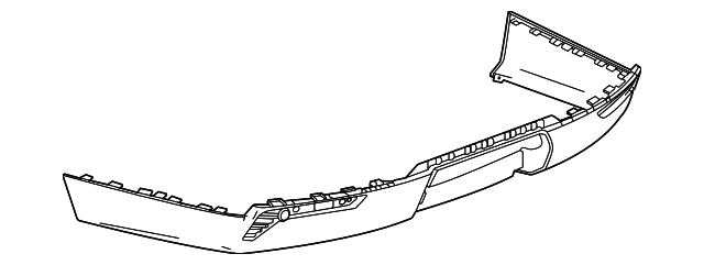 2021-2024 GM Black Rear Lower Bumper Cover 84751055 GM | GMPartsDirect.com