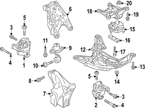 Engine & Trans Mounting for 2018 Audi RS5 #0