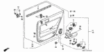 35760SM4003 - Interior/Bumper: SUB-SWITCH ASSY., POWER WINDOW(TOYO) for Honda Image image