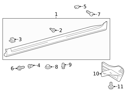 Exterior Trim - Pillars for 2014 Toyota Prius V #0