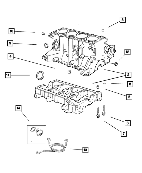 Cylinder Block for 2002 Dodge Neon #0