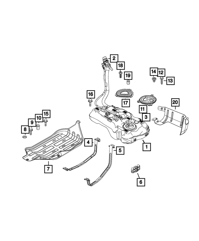 68224958AA - Fuel: Fuel Tank Pad, Export for Mopar Image