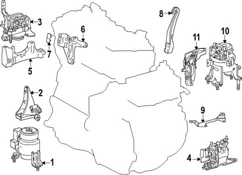 Engine & Trans Mounting for 2024 Toyota Crown #0