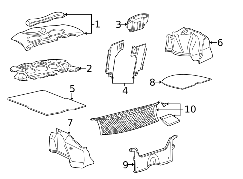 Interior Trim - Rear Body for 2005 Mercury Sable #0