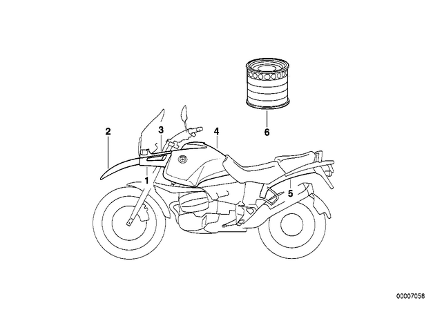46632313895 - : Lateral Trim Panel Left - Silver for BMW-Motorrad Image