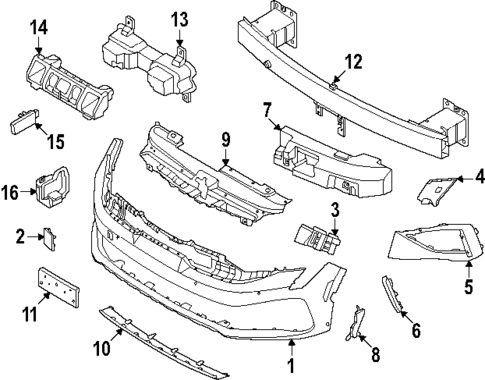 Bumper & Components - Front for 2025 Kia K5 #0
