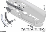 51419167032 - Vehicle Trim: Door Handle, Alu Linear Brushed, Right for BMW Image