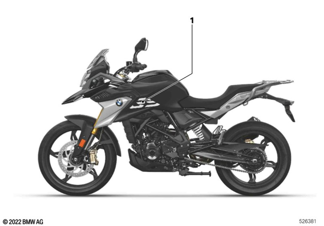 51147914765 - Body Equipment: Decor Tank Cover Left - Gs basis 22 for BMW-Motorrad Image