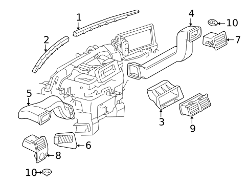 Ducts for 2003 Mercedes-Benz SLK320 #0