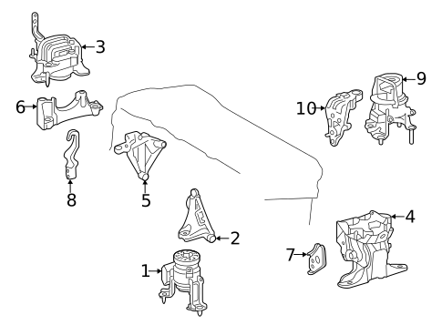 Engine & Trans Mounting for 2025 Toyota RAV4 #0