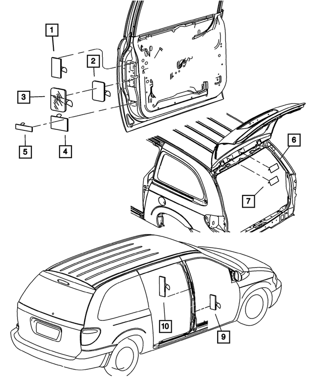 4649282AA - Labels All Vehicle Locations: Air Bag Warning Label for Mopar Image