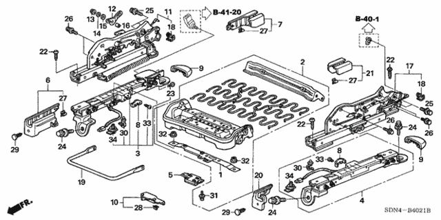 Front Seat Components (R.) (2) for 2004 Honda Accord #0