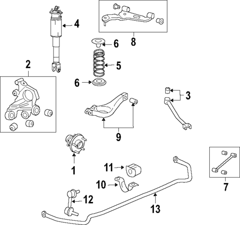 Rear Suspension for 2007 Cadillac SRX #0