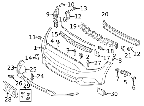 Bumper & Components - Front for 2017 Ford Mustang #0