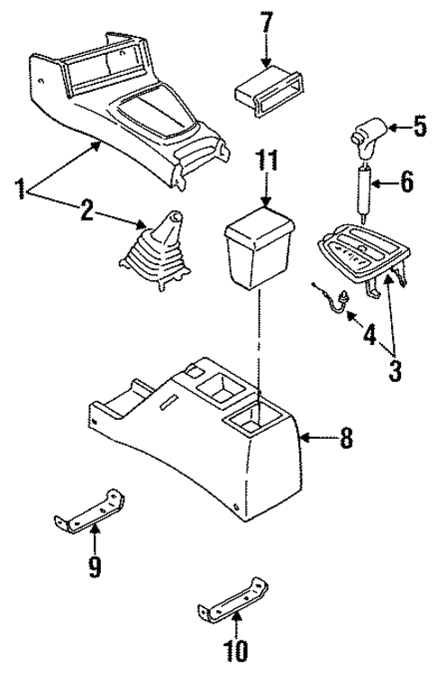 Console for 1994 Kia Sephia #0