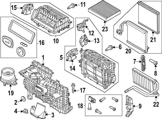 LJ9Z19D694A - HVAC: Lower Bracket for Ford: Mustang Mach-E Image