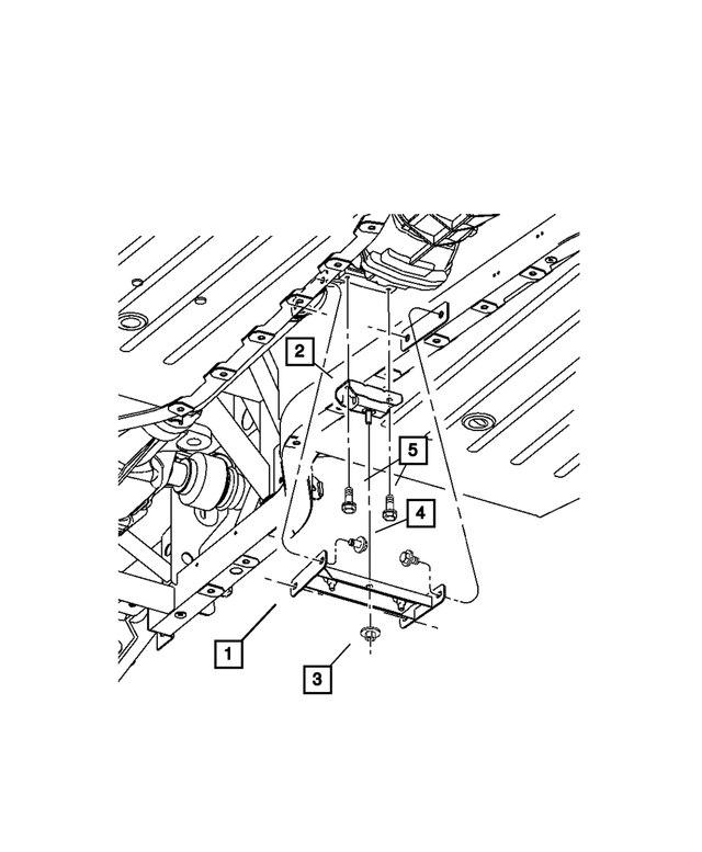 5037263AB - TR6060; 6-Speed; Manual Transmission: Transmission Crossmember for Mopar Image