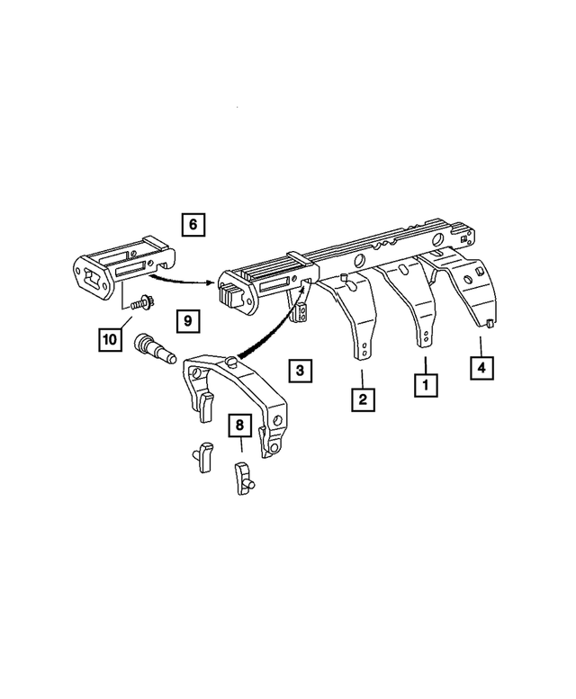 68001748AA - Mercedes Benz Manual Transmission 6 Speed: Shift Rail Guide Plate, Front for Mopar Image image