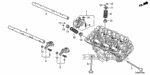 14633R70A01 - Engine: SHAFT, RR. IN. ROCKER for Honda Image