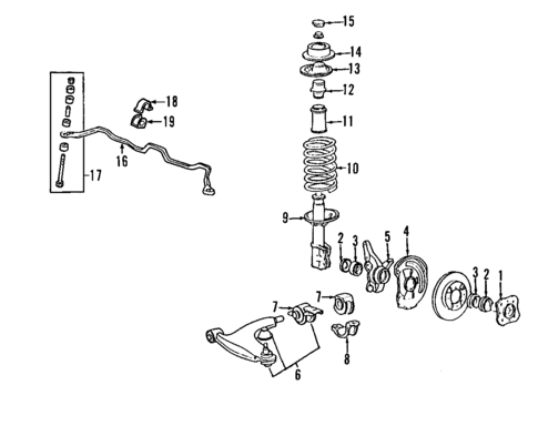 Front Suspension for 1993 Mitsubishi Mirage #0