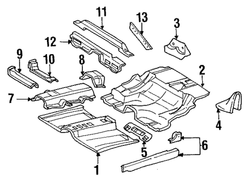 Floor & Rails for 2002 Oldsmobile Aurora #0