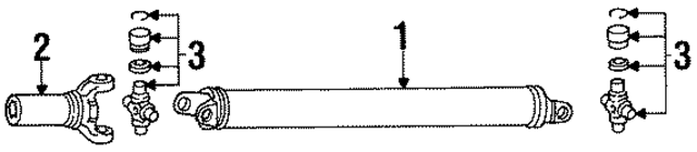 F3UZ4841B - Universals &amp; Rear Axle: Slip Yoke for Ford Image