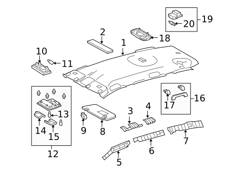 Interior Trim - Roof for 2009 Toyota RAV4 #0