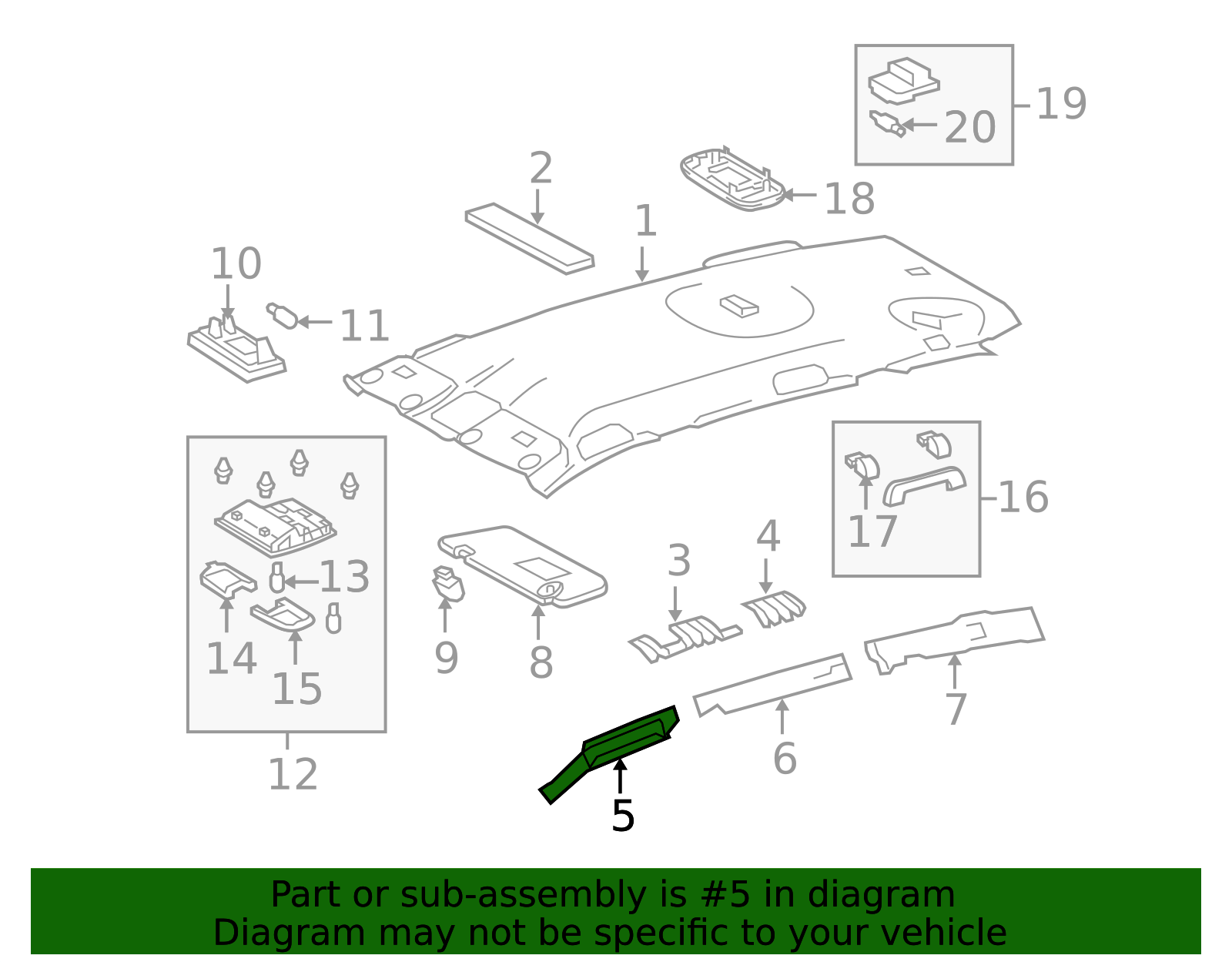 Headliner Spacer 66413-0R020 | Country Hills Toyota Parts