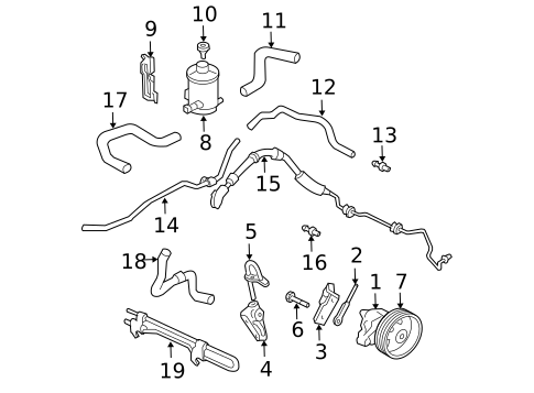 Pump & Hoses for 2007 Honda Pilot #0
