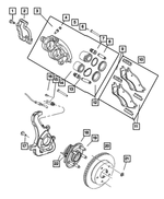 5139912AA - : Disc Brake Caliper Adapter, Right for Mopar Image