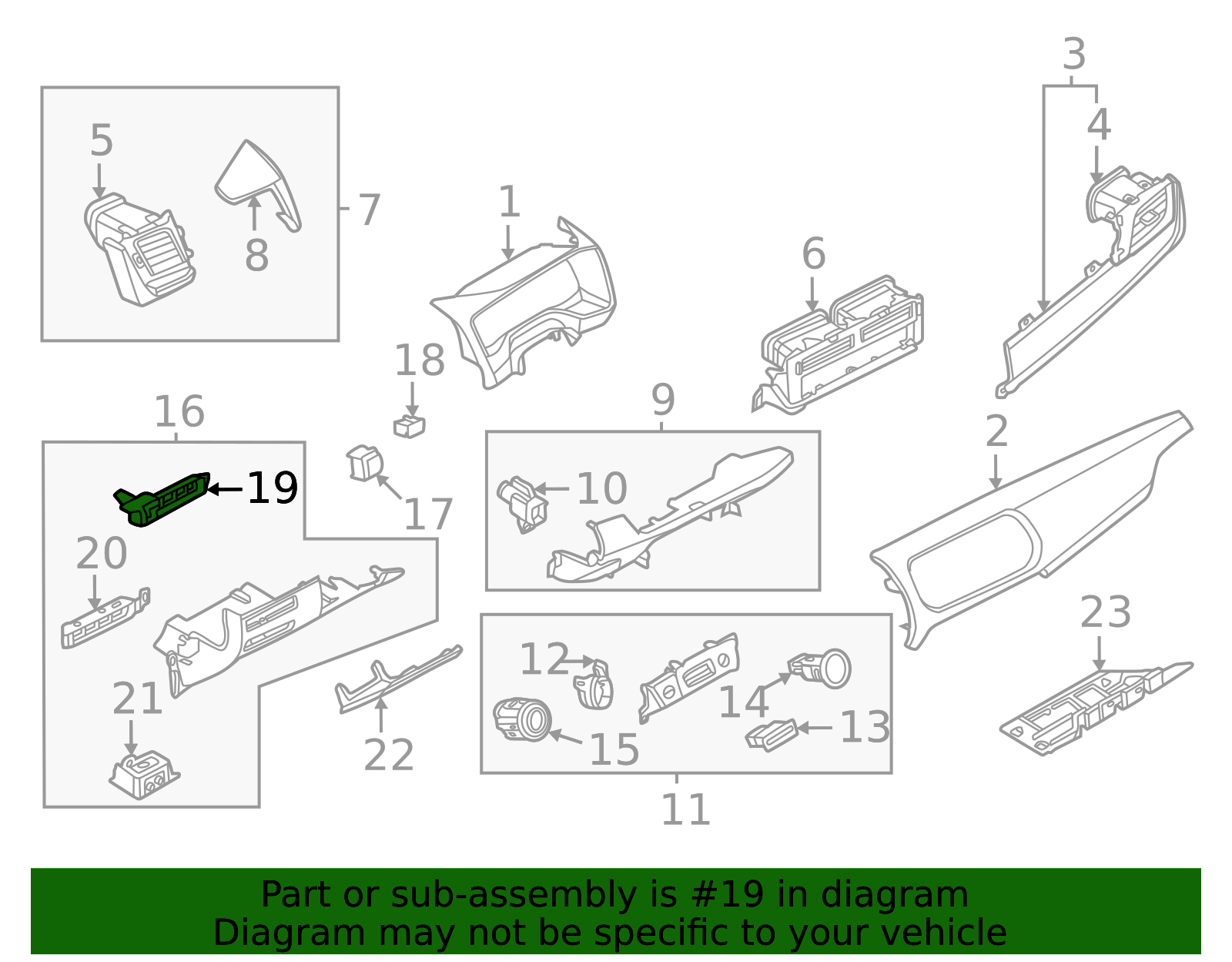 68168-6RB1A - Switch Panel 2022-2023 Nissan Rogue | Boro Nissan Parts