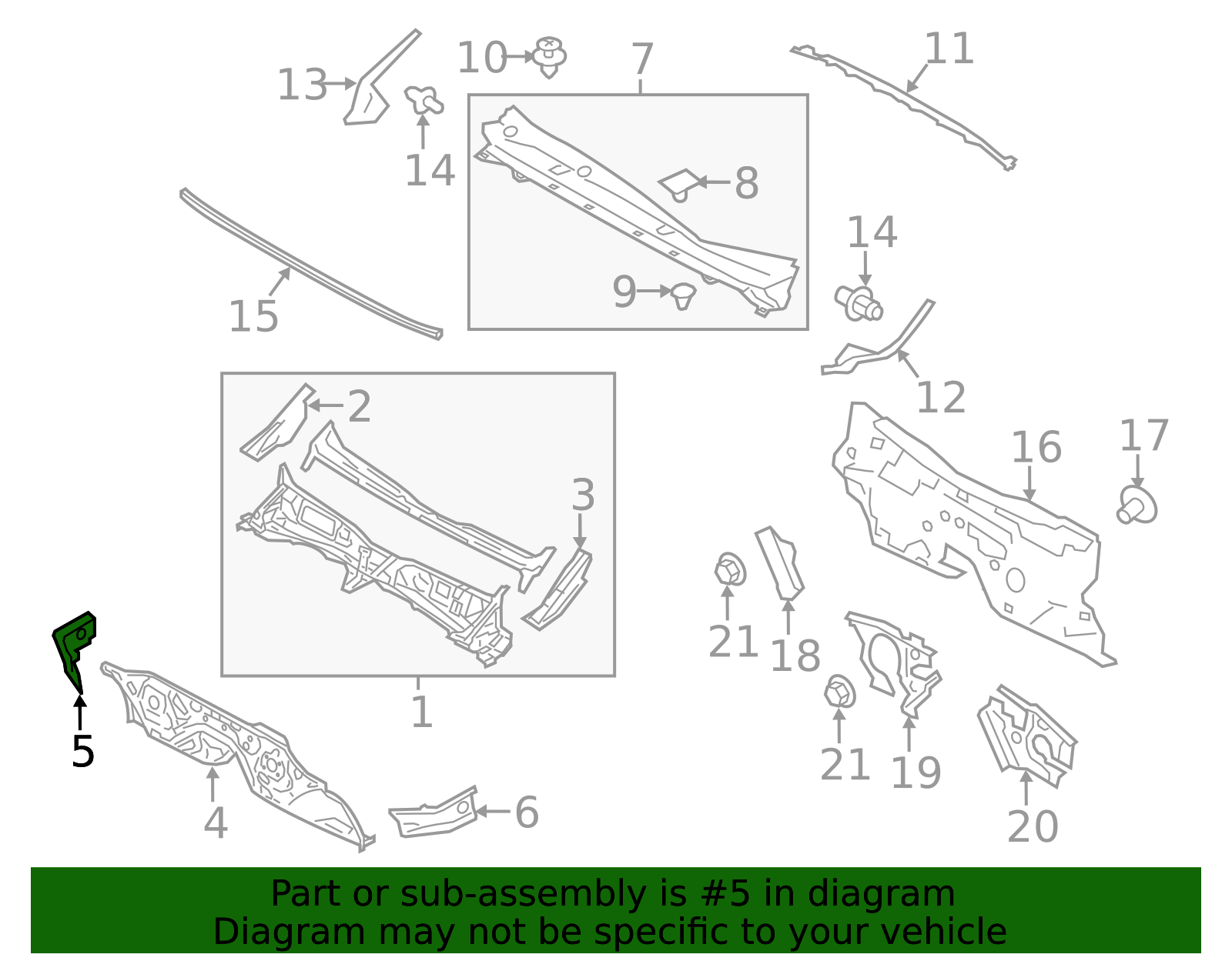 Gusset 52221SG0209P | Subaru Online Parts