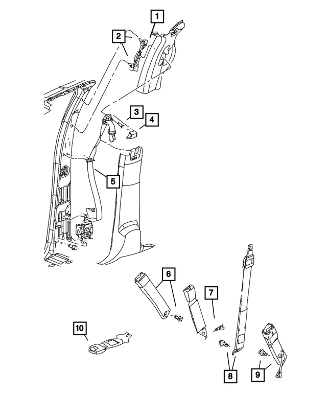 6036773AA - Restraints: Pan Head Screw for Mopar Image