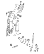 6036773AA - Restraints: Pan Head Screw for Mopar Image