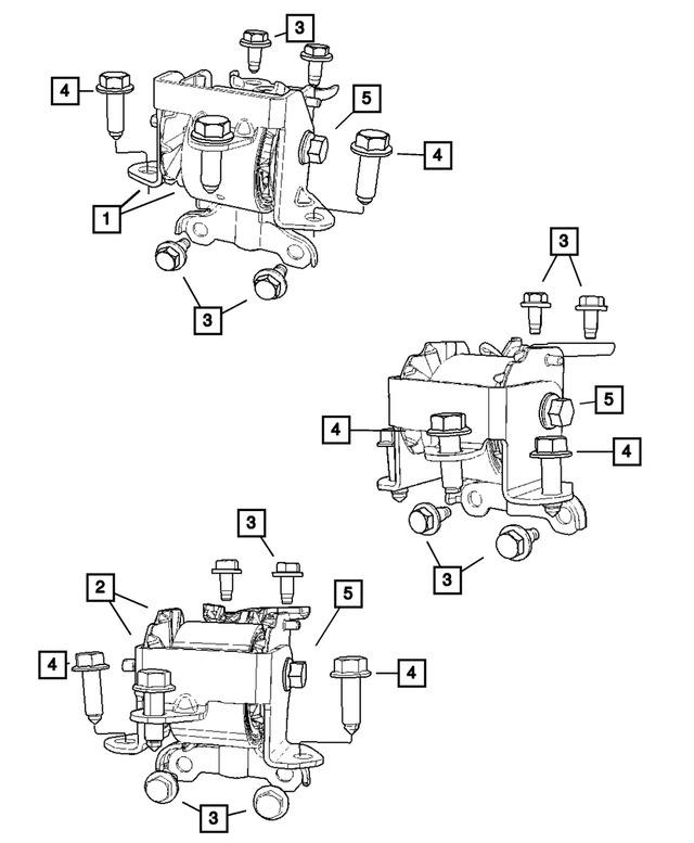5105669AE - 2.0L Gas; Engine: Engine Mount Insulator for Mopar Image