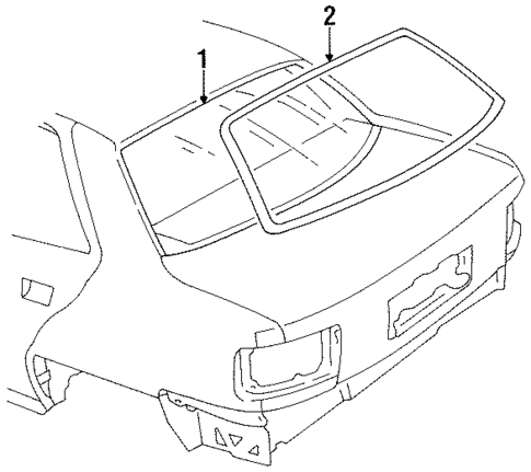 Glass & Hardware - Back for 1995 Oldsmobile Achieva #0