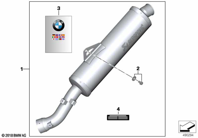 77117723826 - : Sport Muffler - Akrapovic for BMW-Motorrad Image