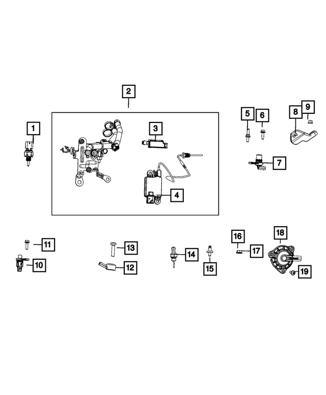 68433070AE - Electrical: Sensor Mounting Bracket for Mopar Image