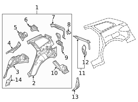 Inner Structure for 2011 Mazda CX-7 #0