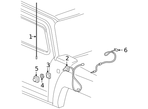 Antenna & Radio for 2010 Hummer H3 #1