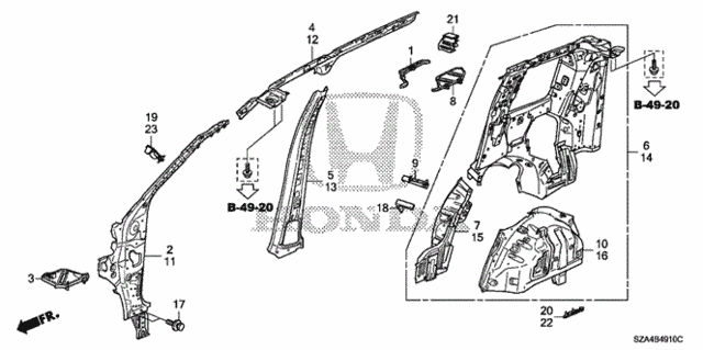 Inner Panel for 2012 Honda Pilot #0
